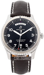 Breitling Aviator 8 Automatic Day Date 41 Czarny/Skóra Ø41 mm A45330101B1X2