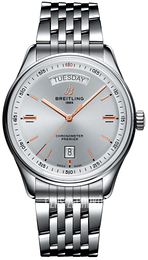 Breitling Premier Automatic Day & Date 40 Srebrny/Stal Ø40 mm A45340211G1A1
