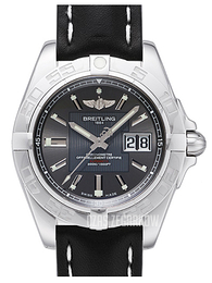 Breitling Galactic 41 Szary/Skóra Ø41 mm A49350L2-F549-728P-A18BA.1