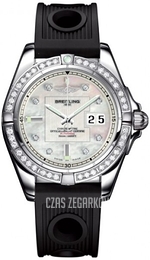 Breitling Galactic 41 Biały/Guma Ø41 mm A49350LA-A702-202S-A18D.2