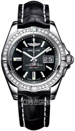 Breitling Galactic 41 Czarny/Skóra Ø41 mm A49350LA-BA07-728P-A18BA.1