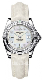 Breitling Galactic 32 Biały/Skóra Ø31.8 mm A71356LA.A708.235X.A14BA.1