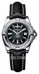 Breitling Galactic 32 Czarny/Skóra Ø31.8 mm A71356LA.BA10.208X.A14BA.1