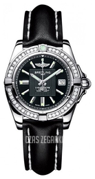 Breitling Galactic 32 Czarny/Skóra Ø31.8 mm A71356LA.BA10.408X.A14BA.1