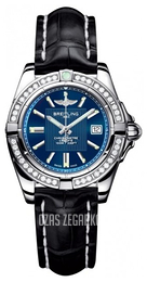 Breitling Galactic 32 Niebieski/Skóra Ø31.8 mm A71356LA.C811.777P.A14BA.1