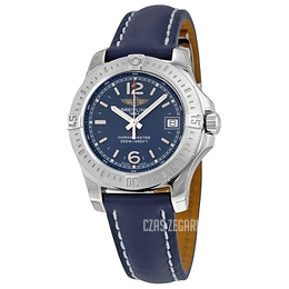 Breitling Colt 33 Niebieski/Skóra Ø33 mm A7738811-C908-116X-A14BA.1