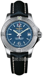 Breitling Colt 33 Niebieski/Skóra Ø33 mm A7738811-C908-210X-A14BA.1
