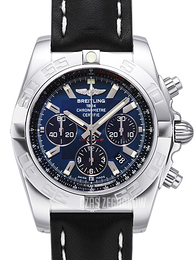 Breitling Chronomat 44 Niebieski/Skóra Ø44 mm AB011012-C789-435X-A20BA.1