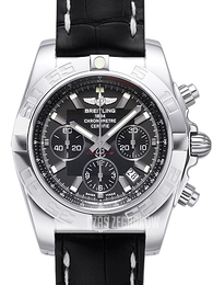 Breitling Chronomat 44 Czarny/Skóra Ø44 mm AB011012-M524-743P-A20BA.1