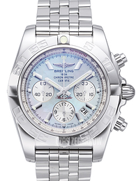 Breitling Chronomat 44 Biały/Stal Ø43.5 mm AB011012-G685-375A