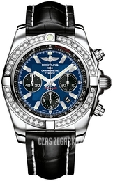Breitling Chronomat 44 Niebieski/Skóra Ø44 mm AB011053-C789-743P-A20BA.1
