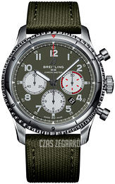 Breitling Aviator 8 B01 Chronograph 43 Zielony/Skóra Ø43 mm AB01192A1L1X2