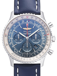 Breitling Navitimer 01 46mm Niebieski/Skóra Ø46 mm AB012721-C889-101X-A20BA.1
