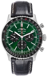 Breitling Navitimer B01 Chronograph 46 Zielony/Skóra Ø46 mm AB0137241L1P1