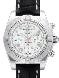 Breitling Chronomat 41 Biały/Skóra Ø41 mm AB014012-A746-728P-A18BA.1
