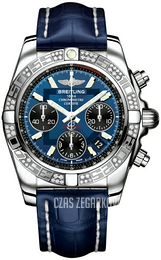 Breitling Chronomat 41 Niebieski/Skóra Ø41 mm AB0140AA-C830-718P-A18BA.1