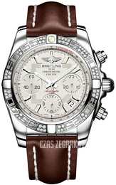 Breitling Chronomat 41 Srebrny/Skóra Ø41 mm AB0140AA-G711-431X-A18BA.1