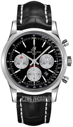 Breitling Transocean Chronograph Czarny/Skóra Ø43 mm AB015212-BF26-743P-A20BA.1
