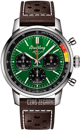 Breitling Top Time Chevrolet Corvette Zielony/Skóra Ø41 mm AB01762A1L1X1