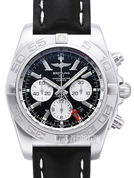 Breitling Chronomat GMT Czarny/Skóra Ø47 mm AB041012-BA69-441X-A20BA.1