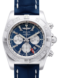 Breitling Chronomat GMT Niebieski/Skóra Ø47 mm AB041012-C834-746P-A20BA.1