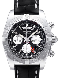 Breitling Chronomat 44 GMT Czarny/Skóra Ø44 mm AB042011-BB56-743P-A20BA.1