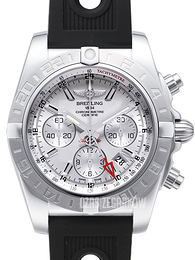 Breitling Chronomat 44 GMT Srebrny/Guma Ø44 mm AB042011-G745-200S-A20D.2