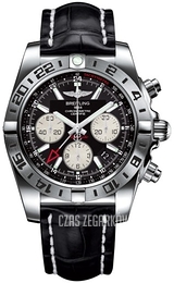Breitling Chronomat 44 GMT Srebrny/Skóra Ø44 mm AB0420B9-BB56-743P-A20BA.1
