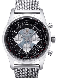 Breitling Transocean Chronograph Czarny/Stal Ø46 mm AB0510U4-BB62-152A