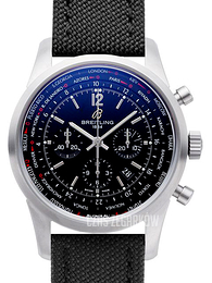 Breitling Transocean Chronograph Czarny/Tkanina Ø46 mm AB0510U6-BC26-104W-A20BASA.1
