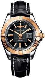 Breitling Galactic 41 Czarny/Skóra Ø41 mm C49350L2-BA09-728P-A18BA.1