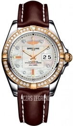 Breitling Galactic 41 Biały/Skóra Ø41 mm C49350LA-A706-431X-A18BA.1