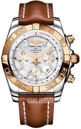 Breitling Chronomat 44 Biały/Skóra Ø44 mm CB011012-A698-433X-A20BA.1