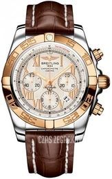 Breitling Chronomat 44 Srebrny/Skóra Ø44 mm CB011012-G677-739P-A20BA.1