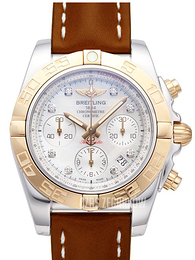 Breitling Chronomat 41 Biały/Skóra Ø41 mm CB014012-A723-425X-A18BA.1