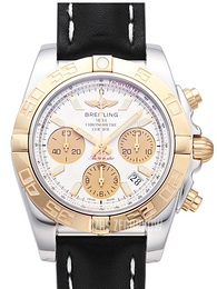 Breitling Chronomat 41 Srebrny/Skóra Ø41 mm CB014012-G713-428X-A18BA.1