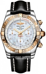 Breitling Chronomat 41 Biały/Skóra Ø41 mm CB0140AA-A723-428X-A18BA.1