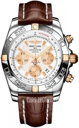 Breitling Chronomat 44 Biały/Skóra Ø44 mm IB011012-A696-739P-A20BA.1