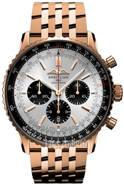 Breitling Navitimer B01 Chronograph 46 Biały/18 karatowe różowe złoto Ø46 mm RB0137241G1R1
