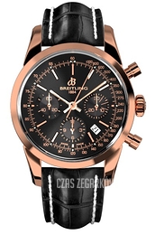 Breitling Transocean Chronograph Czarny/Skóra Ø43 mm RB015212-BB16-743P-R20BA.1