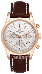 Breitling Transocean Chronograph Srebrny/Skóra Ø43 mm RB015212-G738-437X-R20BA.1
