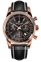 Breitling Transocean Chronograph Czarny/Skóra Ø43 mm RB015253-BB16-435X-R20BA.1