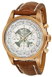 Breitling Transocean Chronograph Srebrny/Skóra Ø46 mm RB0510U0-A733-756P-R20BA.1