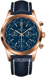 Breitling Transocean Chronograph Niebieski/Skóra Ø46 mm RB0510V1-C880-101X-R20BA.1