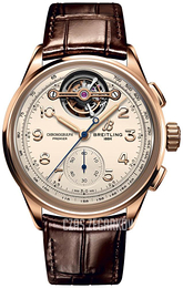 Breitling Premier B21 Chronograph Tourbillion Beżowy/Skóra Ø42 mm RB2120211G1P1