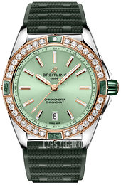 Breitling Super Chronomat Automatic 38 Zielony/Guma Ø38 mm U17356531L1S1