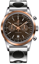 Breitling Transocean Chronograph Brązowy/Skóra Ø38 mm U4131012-Q600-223A