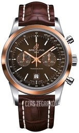 Breitling Transocean Chronograph Brązowy/Skóra Ø38 mm U4131012-Q600-724P-A18BA.1