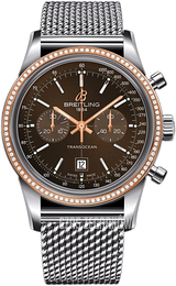 Breitling Transocean Chronograph Brązowy/Stal Ø38 mm U4131053-Q600-171A