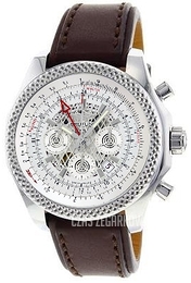 Breitling for Bentley B04 GMT Srebrny/Skóra Ø49 mm AB043112-G774-479X-A20BA.1